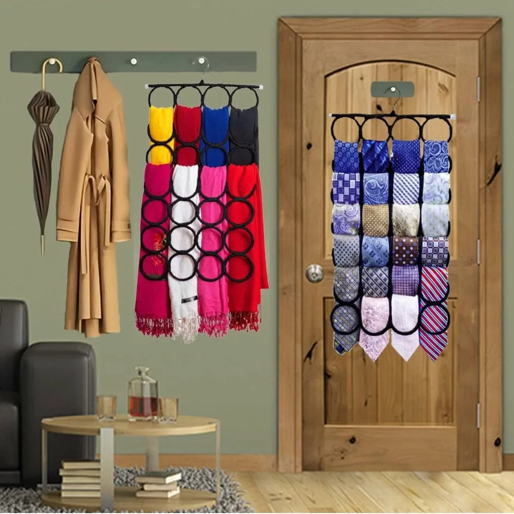 Flash Sale Hanger Multiple Purpose Holder Closet Space-Saving Scarves Belts 28